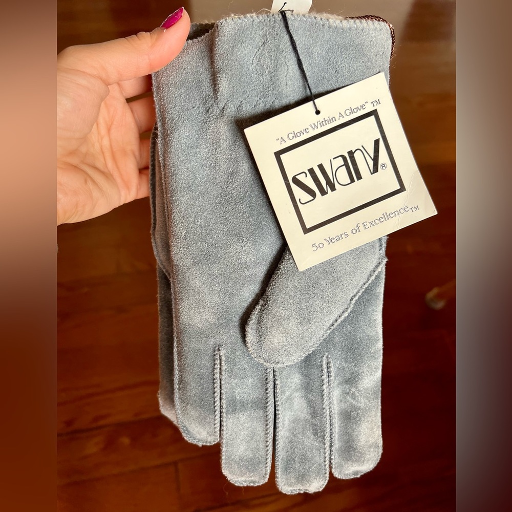 VINTAGE SWANY COWHIDE GLOVES SIZE MEDIUM